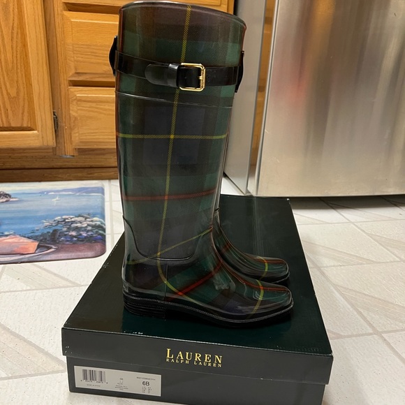 Lauren Ralph Lauren Rain boots rossalyn plaid - Picture 2 of 6